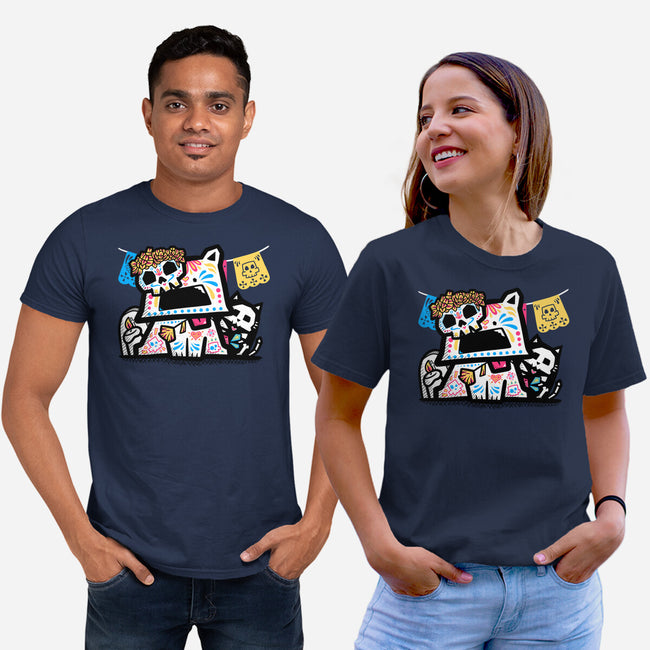 A Dog's Day Of The Dead-Unisex-Basic-Tee-bloomgrace28