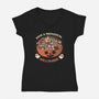 Meowgical Halloween-Womens-V-Neck-Tee-Freecheese