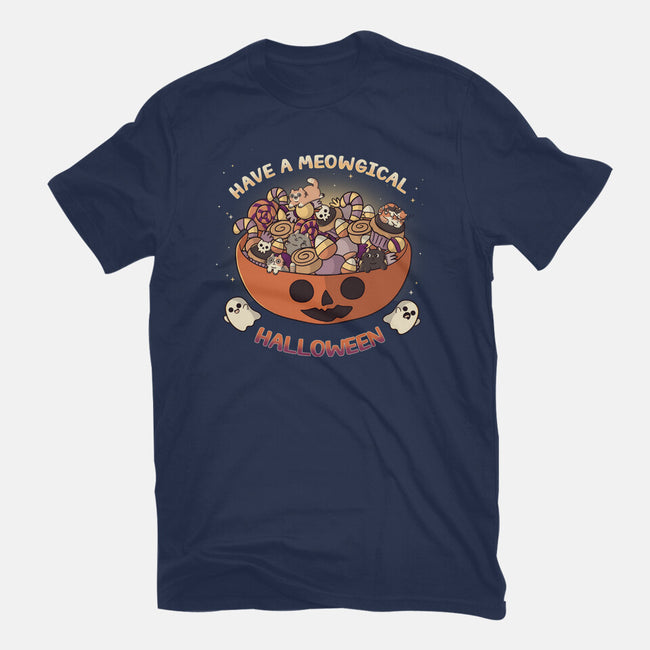 Meowgical Halloween-Womens-Fitted-Tee-Freecheese