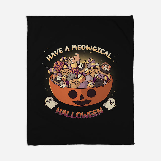 Meowgical Halloween-None-Fleece-Blanket-Freecheese