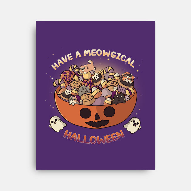 Meowgical Halloween-None-Stretched-Canvas-Freecheese