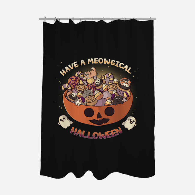 Meowgical Halloween-None-Polyester-Shower Curtain-Freecheese