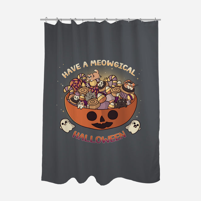 Meowgical Halloween-None-Polyester-Shower Curtain-Freecheese