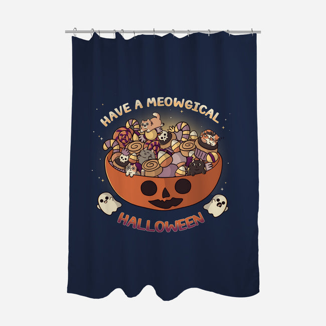 Meowgical Halloween-None-Polyester-Shower Curtain-Freecheese