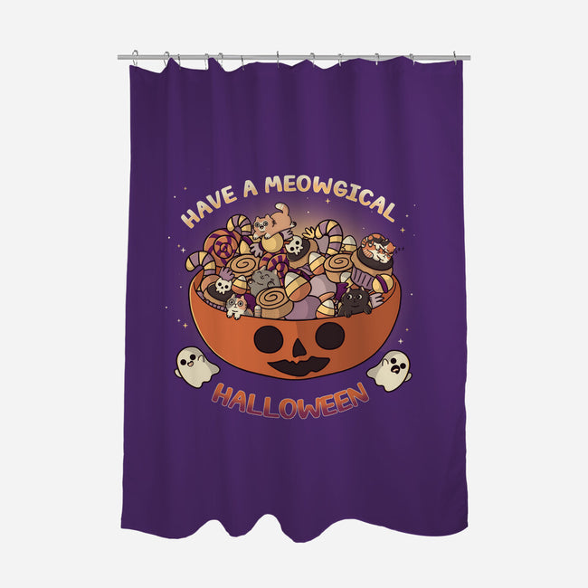Meowgical Halloween-None-Polyester-Shower Curtain-Freecheese