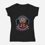 Dungeon Trick Or Treat-Womens-V-Neck-Tee-glitchygorilla