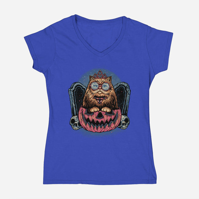 Dungeon Trick Or Treat-Womens-V-Neck-Tee-glitchygorilla