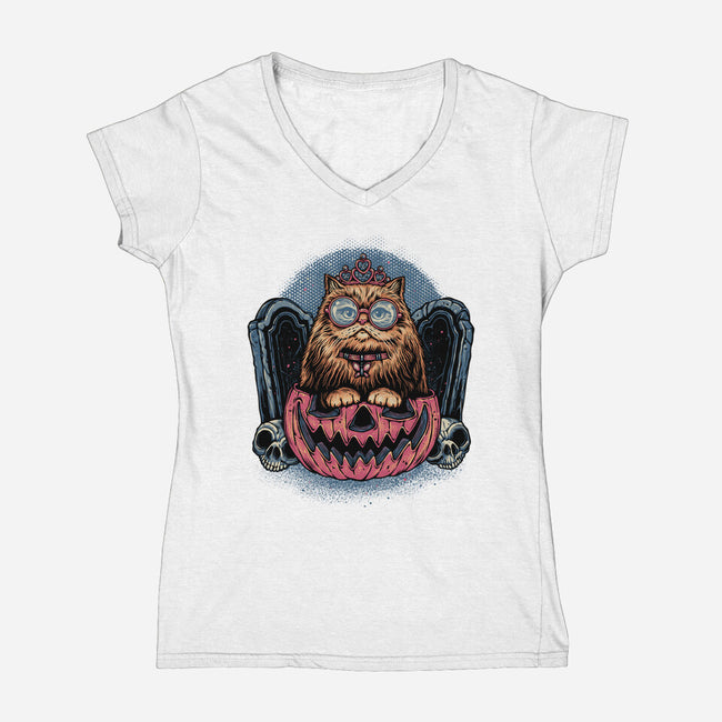 Dungeon Trick Or Treat-Womens-V-Neck-Tee-glitchygorilla