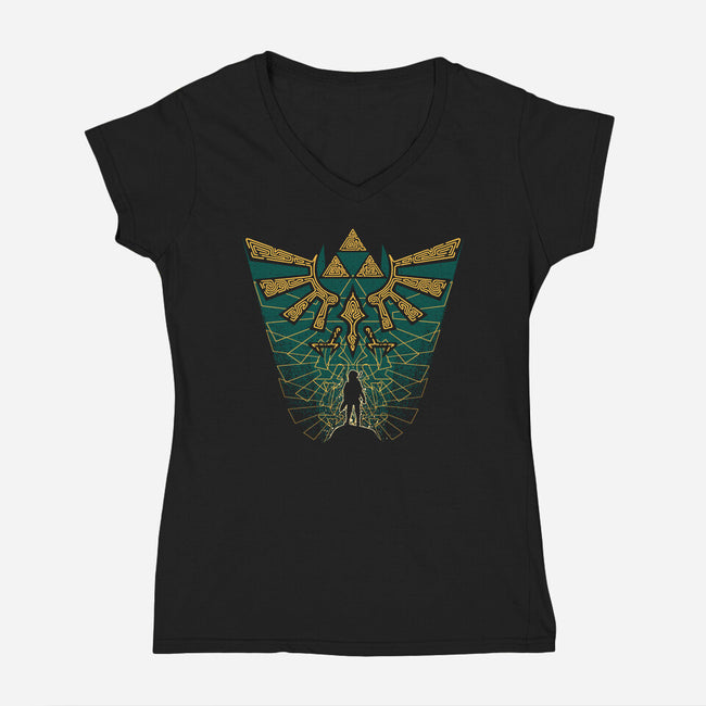 Hero's Legacy-Womens-V-Neck-Tee-Tronyx79