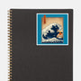 The Great Catzilla Wave-None-Glossy-Sticker-erion_designs
