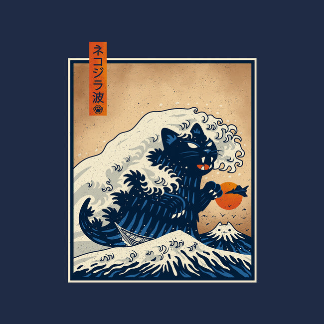 The Great Catzilla Wave-Womens-Basic-Tee-erion_designs