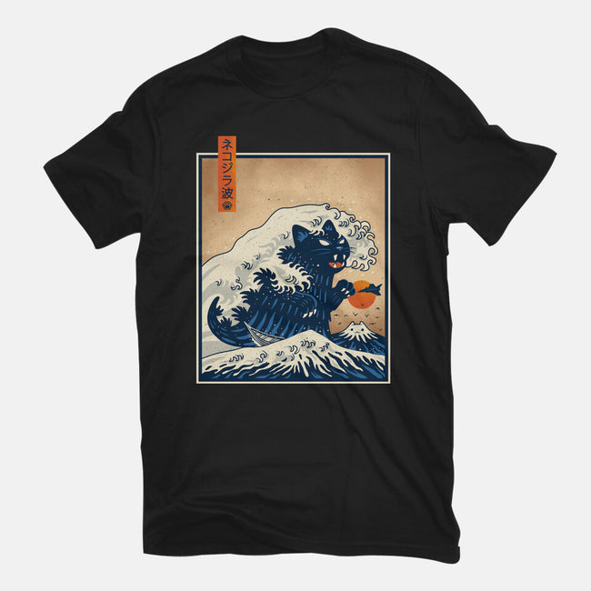 The Great Catzilla Wave-Youth-Basic-Tee-erion_designs