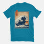 The Great Catzilla Wave-Womens-Basic-Tee-erion_designs