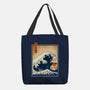 The Great Catzilla Wave-None-Basic Tote-Bag-erion_designs