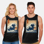 The Great Catzilla Wave-Unisex-Basic-Tank-erion_designs