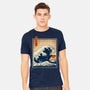 The Great Catzilla Wave-Mens-Heavyweight-Tee-erion_designs