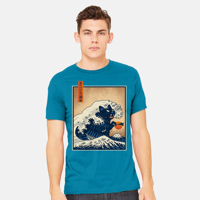 The Great Catzilla Wave-Mens-Heavyweight-Tee-erion_designs