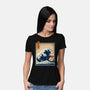 The Great Catzilla Wave-Womens-Basic-Tee-erion_designs