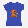 King Of Fall-Womens-V-Neck-Tee-erion_designs