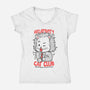 Relativity Cat Club-Womens-V-Neck-Tee-Umberto Vicente