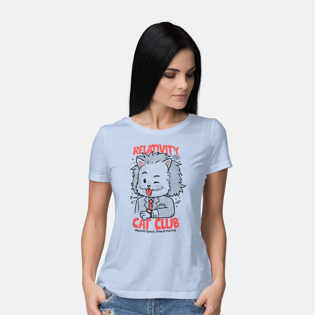 Relativity Cat Club-Womens-Basic-Tee-Umberto Vicente