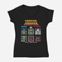 Cryptid Fighter-Womens-V-Neck-Tee-jrberger