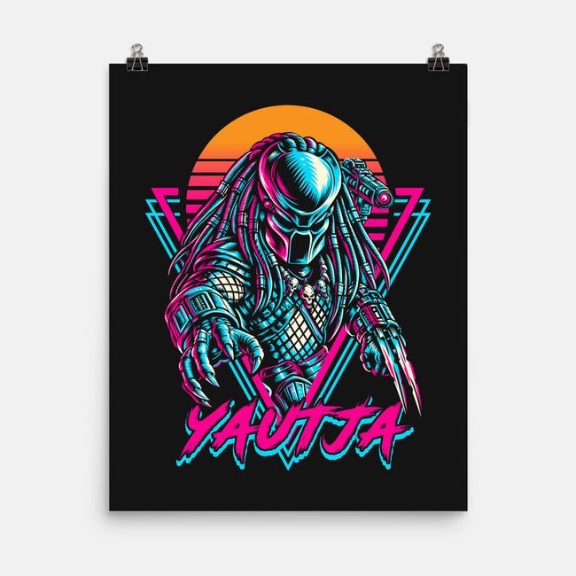 Yautja Synthwave-None-Matte-Poster-CarloJ1956