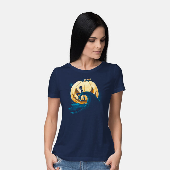 Pumpkin Moon-Womens-Basic-Tee-Vallina84