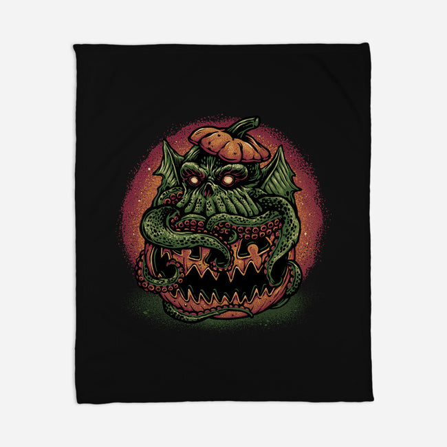 Tentacle Or Treat-None-Fleece-Blanket-glitchygorilla