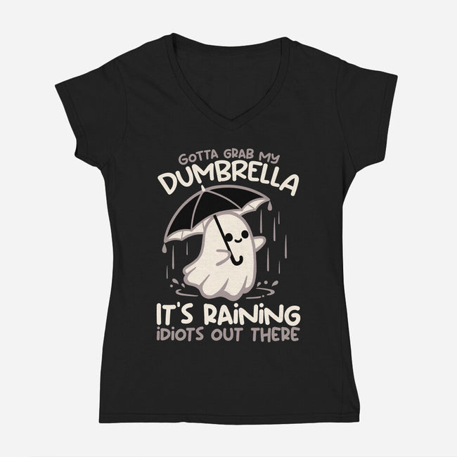 Spooky Dumbrella-Womens-V-Neck-Tee-NemiMakeit