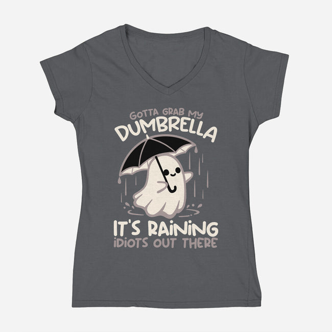Spooky Dumbrella-Womens-V-Neck-Tee-NemiMakeit