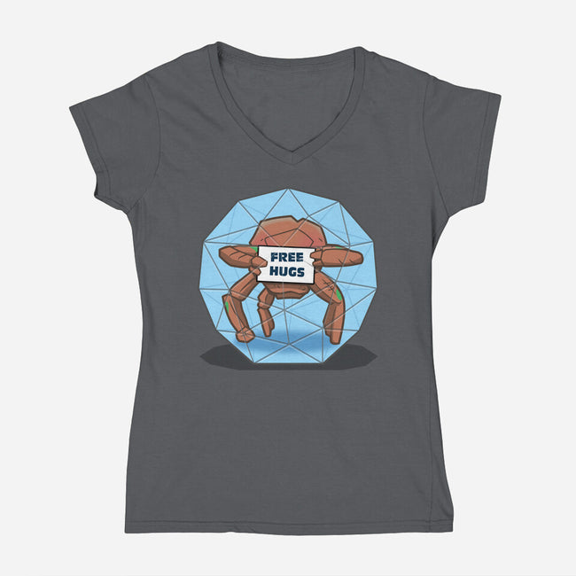 Free Hugs From Within-Womens-V-Neck-Tee-Boggs Nicolas