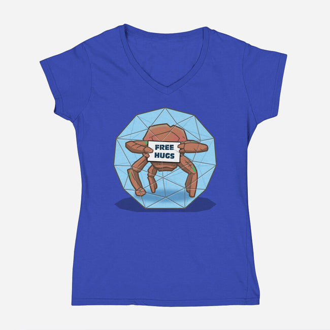 Free Hugs From Within-Womens-V-Neck-Tee-Boggs Nicolas