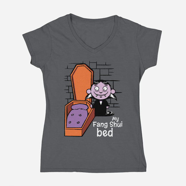 Fang Shui-Womens-V-Neck-Tee-imisko