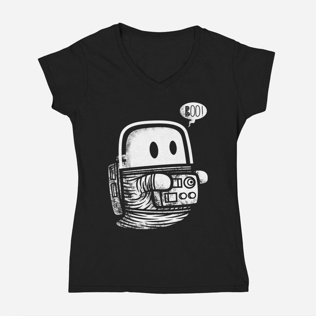 Astro Ghost-Womens-V-Neck-Tee-krisren28