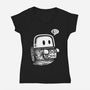 Astro Ghost-Womens-V-Neck-Tee-krisren28
