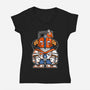 Jackie The Dawg And Mau-Mau-Womens-V-Neck-Tee-krisren28