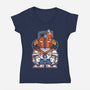 Jackie The Dawg And Mau-Mau-Womens-V-Neck-Tee-krisren28