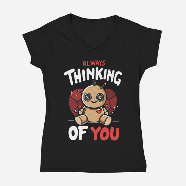 Always Thinking Of You-Womens-V-Neck-Tee-Vallina84