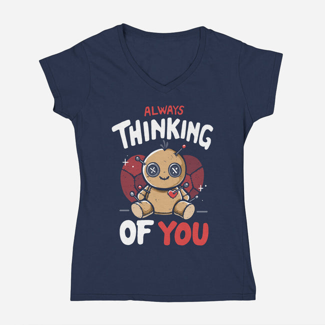 Always Thinking Of You-Womens-V-Neck-Tee-Vallina84