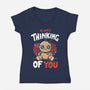 Always Thinking Of You-Womens-V-Neck-Tee-Vallina84
