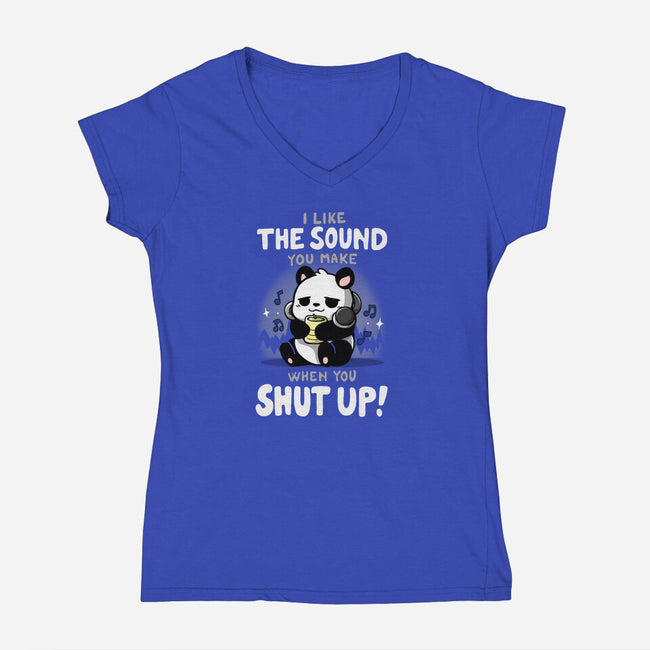 When You Shut Up-Womens-V-Neck-Tee-Vallina84
