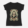 Mother Of Darkness-Womens-V-Neck-Tee-P1yu5h