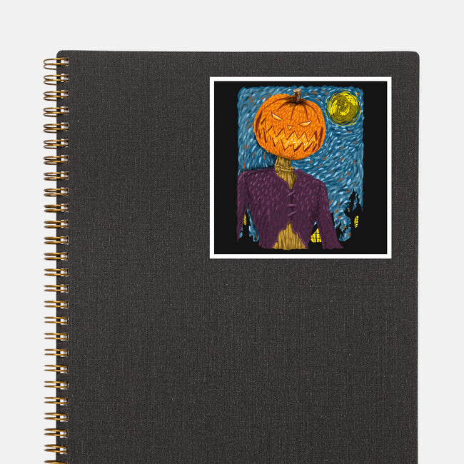 Starry Night In Halloween Town-None-Glossy-Sticker-DrMonekers