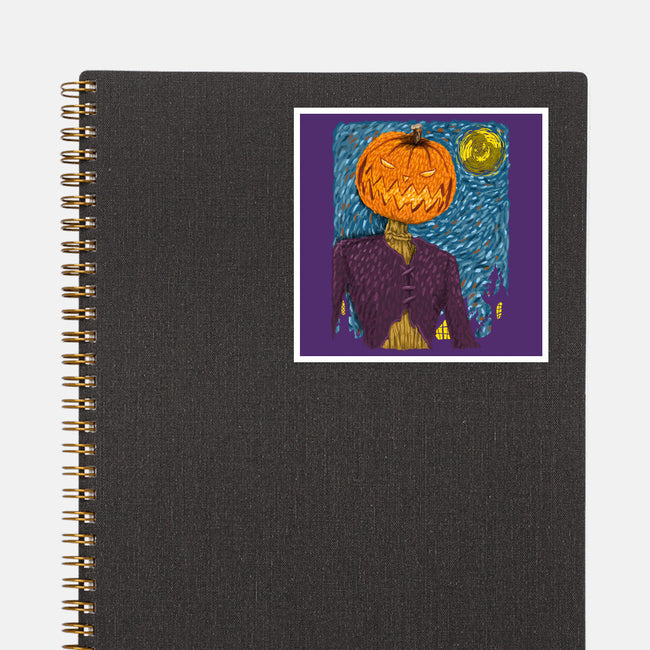 Starry Night In Halloween Town-None-Glossy-Sticker-DrMonekers