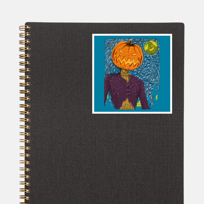 Starry Night In Halloween Town-None-Glossy-Sticker-DrMonekers