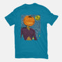 Starry Night In Halloween Town-Womens-Basic-Tee-DrMonekers