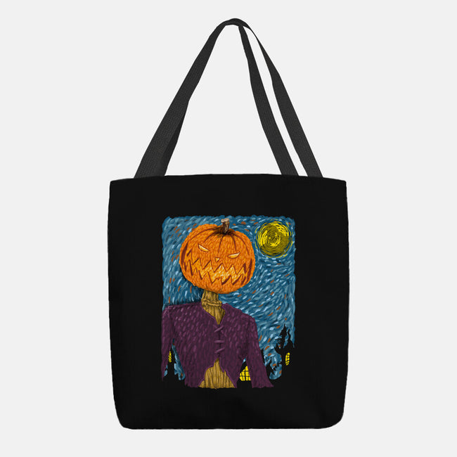 Starry Night In Halloween Town-None-Basic Tote-Bag-DrMonekers