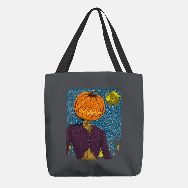 Starry Night In Halloween Town-None-Basic Tote-Bag-DrMonekers