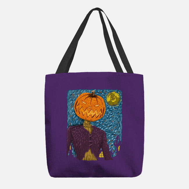 Starry Night In Halloween Town-None-Basic Tote-Bag-DrMonekers